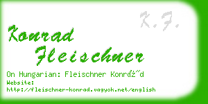 konrad fleischner business card